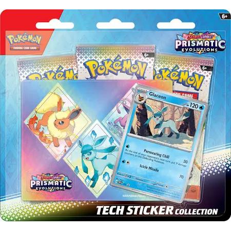 Pokemon Prismatic Evolutions Tech Sticker Collection